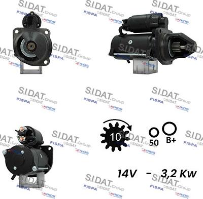 Sidat S12ML0465A2 - Motorino d'avviamento autozon.pro