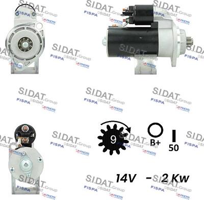 Sidat S12ML0390A2 - Motorino d'avviamento autozon.pro