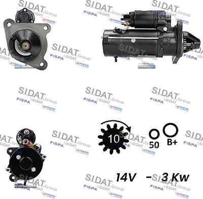 Sidat S12ML0370A2 - Motorino d'avviamento autozon.pro