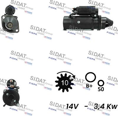 Sidat S12ML0289A2 - Motorino d'avviamento autozon.pro