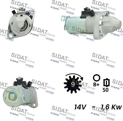 Sidat S12MT0517A2 - Motorino d'avviamento autozon.pro