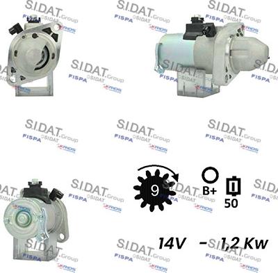 Sidat S12MT0524A2 - Motorino d'avviamento autozon.pro