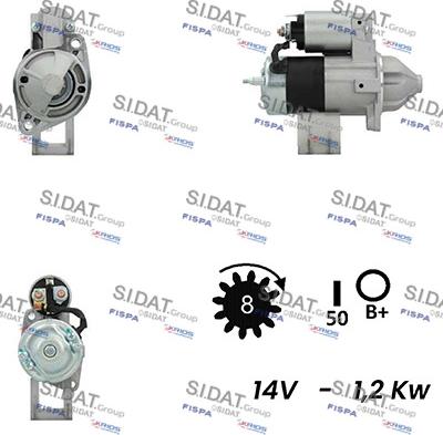 Sidat S12VA0409A2 - Motorino d'avviamento autozon.pro