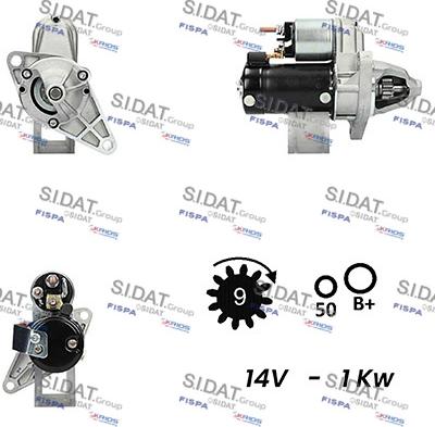 Sidat S12VA0402A2 - Motorino d'avviamento autozon.pro