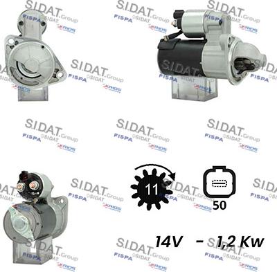 Sidat S12VA0414A2 - Motorino d'avviamento autozon.pro