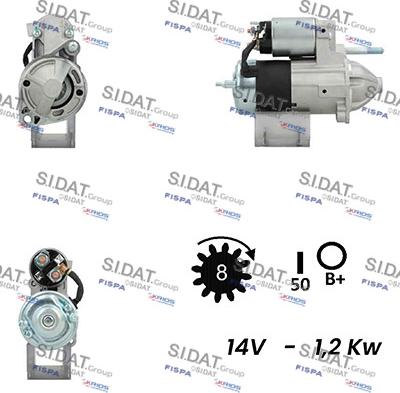 Sidat S12VA0549A2 - Motorino d'avviamento autozon.pro