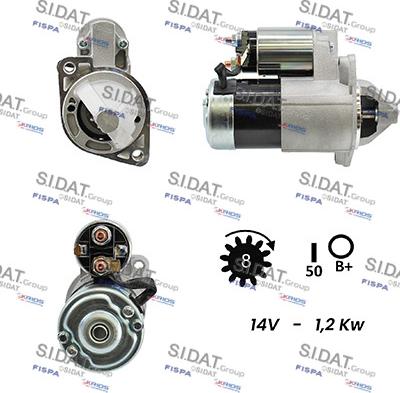 Sidat S12VA0552A2 - Motorino d'avviamento autozon.pro