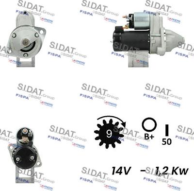 Sidat S12VA0506A2 - Motorino d'avviamento autozon.pro