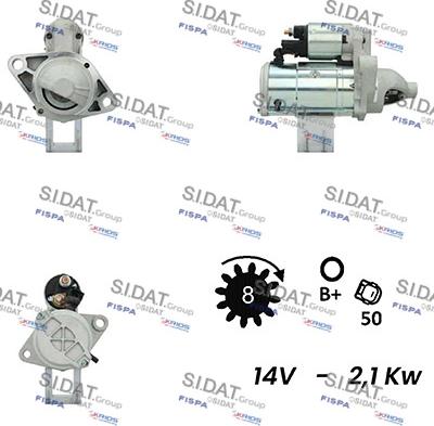 Sidat S12VA0588A2 - Motorino d'avviamento autozon.pro