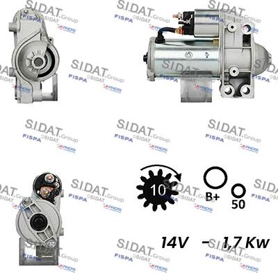 Sidat S12VA0614A2 - Motorino d'avviamento autozon.pro