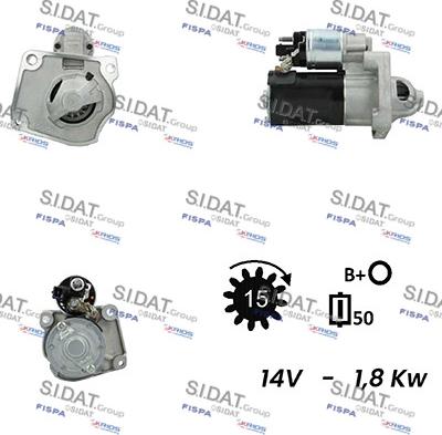 Sidat S12VA0615 - Motorino d'avviamento autozon.pro