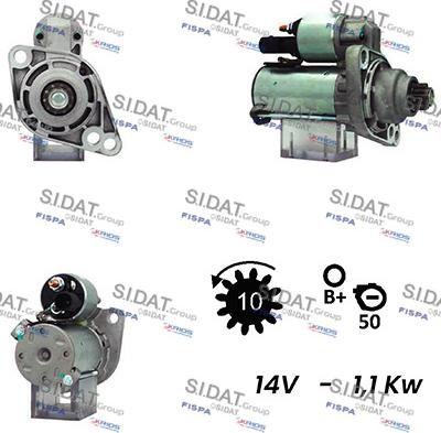 Sidat S12VA0094 - Motorino d'avviamento autozon.pro