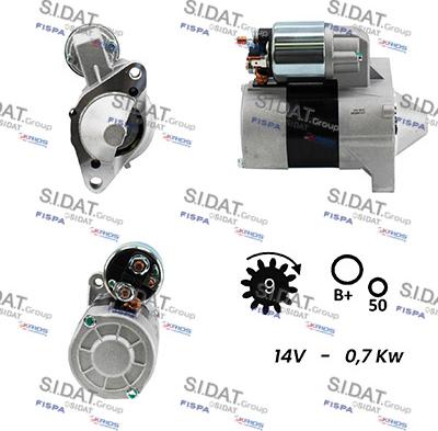 Sidat S12VA0040A2 - Motorino d'avviamento autozon.pro