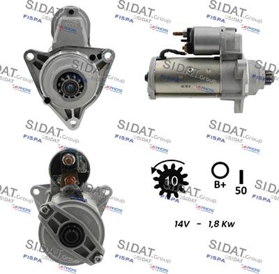 Sidat S12VA0058 - Motorino d'avviamento autozon.pro