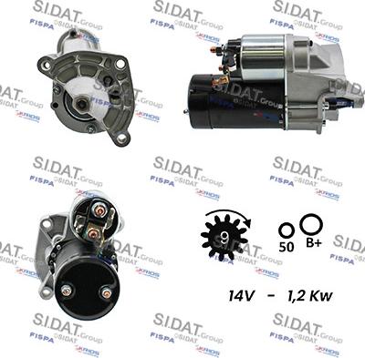 Sidat S12VA0002A2 - Motorino d'avviamento autozon.pro