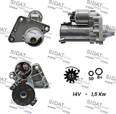 Sidat S12VA0014A2 - Motorino d'avviamento autozon.pro