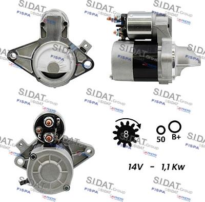 Sidat S12VA0011A2 - Motorino d'avviamento autozon.pro