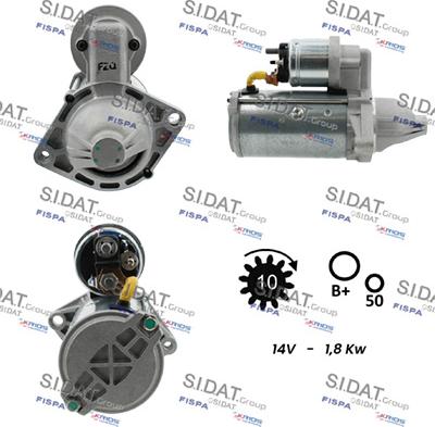 Sidat S12VA0084 - Motorino d'avviamento autozon.pro