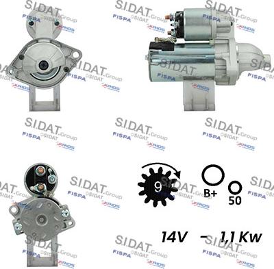 Sidat S12VA0033A2 - Motorino d'avviamento autozon.pro