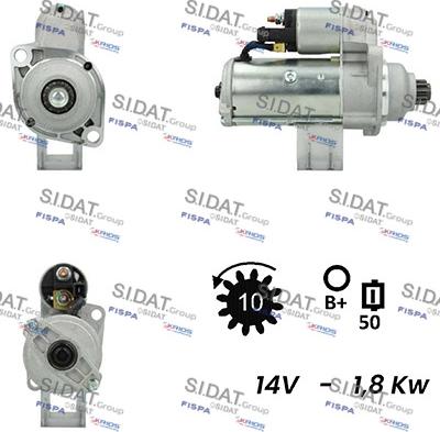 Sidat S12VA0027A2 - Motorino d'avviamento autozon.pro