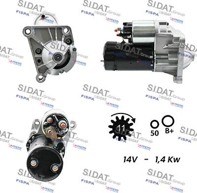 Sidat S12VA0077A2 - Motorino d'avviamento autozon.pro