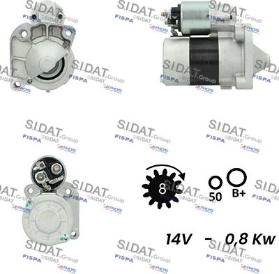 Sidat S12VA0191A2 - Motorino d'avviamento autozon.pro