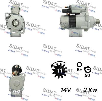 Sidat S12VA0143 - Motorino d'avviamento autozon.pro