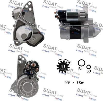 Sidat S12VA0119A2 - Motorino d'avviamento autozon.pro