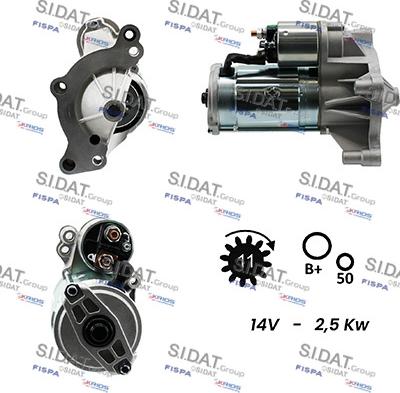 Sidat S12VA0114A2 - Motorino d'avviamento autozon.pro