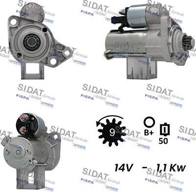 Sidat S12VA0115A2 - Motorino d'avviamento autozon.pro