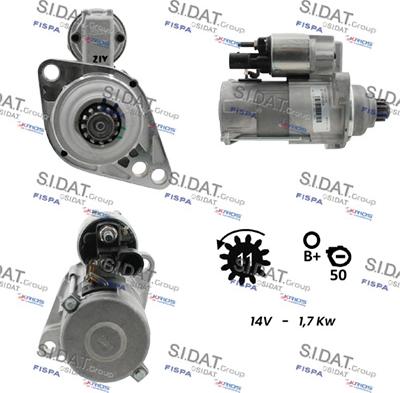 Sidat S12VA0117 - Motorino d'avviamento autozon.pro