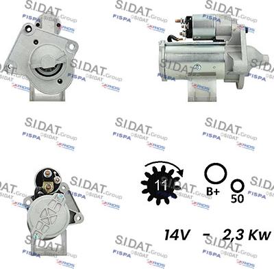 Sidat S12VA0124A2 - Motorino d'avviamento autozon.pro