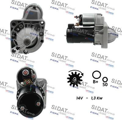 Sidat S12VA0804A2 - Motorino d'avviamento autozon.pro