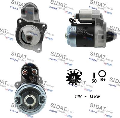 Sidat S12VA0812A2 - Motorino d'avviamento autozon.pro