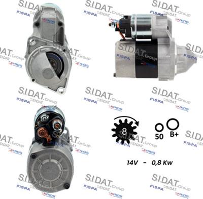 Sidat S12VA0837A2 - Motorino d'avviamento autozon.pro