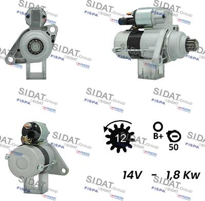 Sidat S12VA0349A2 - Motorino d'avviamento autozon.pro