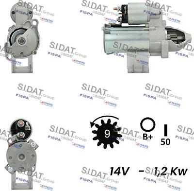 Sidat S12VA0342A2 - Motorino d'avviamento autozon.pro