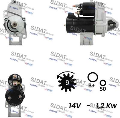 Sidat S12VA0363A2 - Motorino d'avviamento autozon.pro