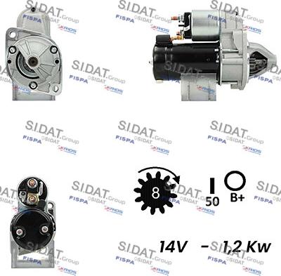 Sidat S12VA0325A2 - Motorino d'avviamento autozon.pro