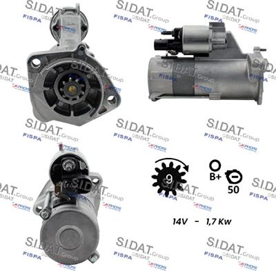 Sidat S12VA0250 - Motorino d'avviamento autozon.pro