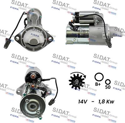 Sidat S12VA0205A2 - Motorino d'avviamento autozon.pro