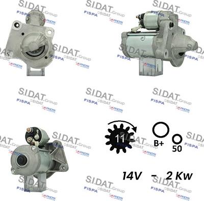 Sidat S12VA0285A2 - Motorino d'avviamento autozon.pro