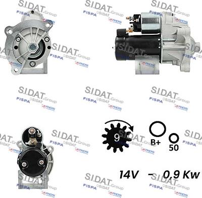 Sidat S12VA0238A2 - Motorino d'avviamento autozon.pro