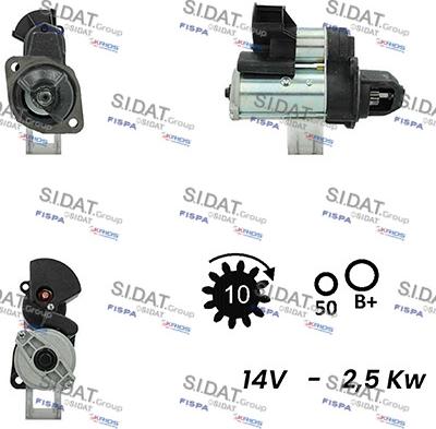 Sidat S12VA0703A2 - Motorino d'avviamento autozon.pro