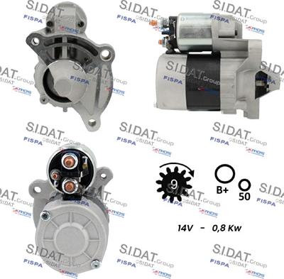 Sidat S12VA0776A2 - Motorino d'avviamento autozon.pro