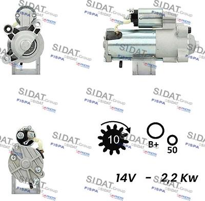 Sidat S12VS0481A2 - Motorino d'avviamento autozon.pro