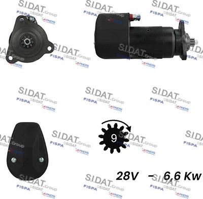 Sidat S24BH0059A2 - Motorino d'avviamento autozon.pro