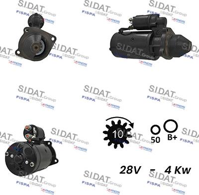 Sidat S24BH0054A2 - Motorino d'avviamento autozon.pro