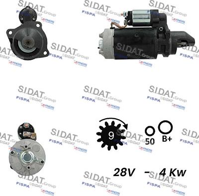 Sidat S24BH0055A2 - Motorino d'avviamento autozon.pro