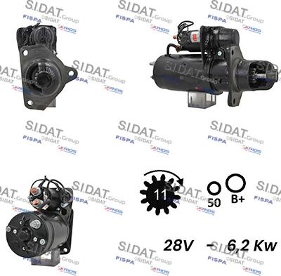 Sidat S24BH0056A2 - Motorino d'avviamento autozon.pro